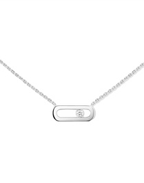 Move Uno White Gold Diamond Necklace