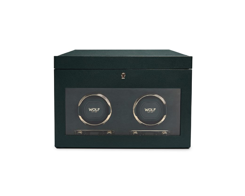 British Racing Double Watch Winder With Storage