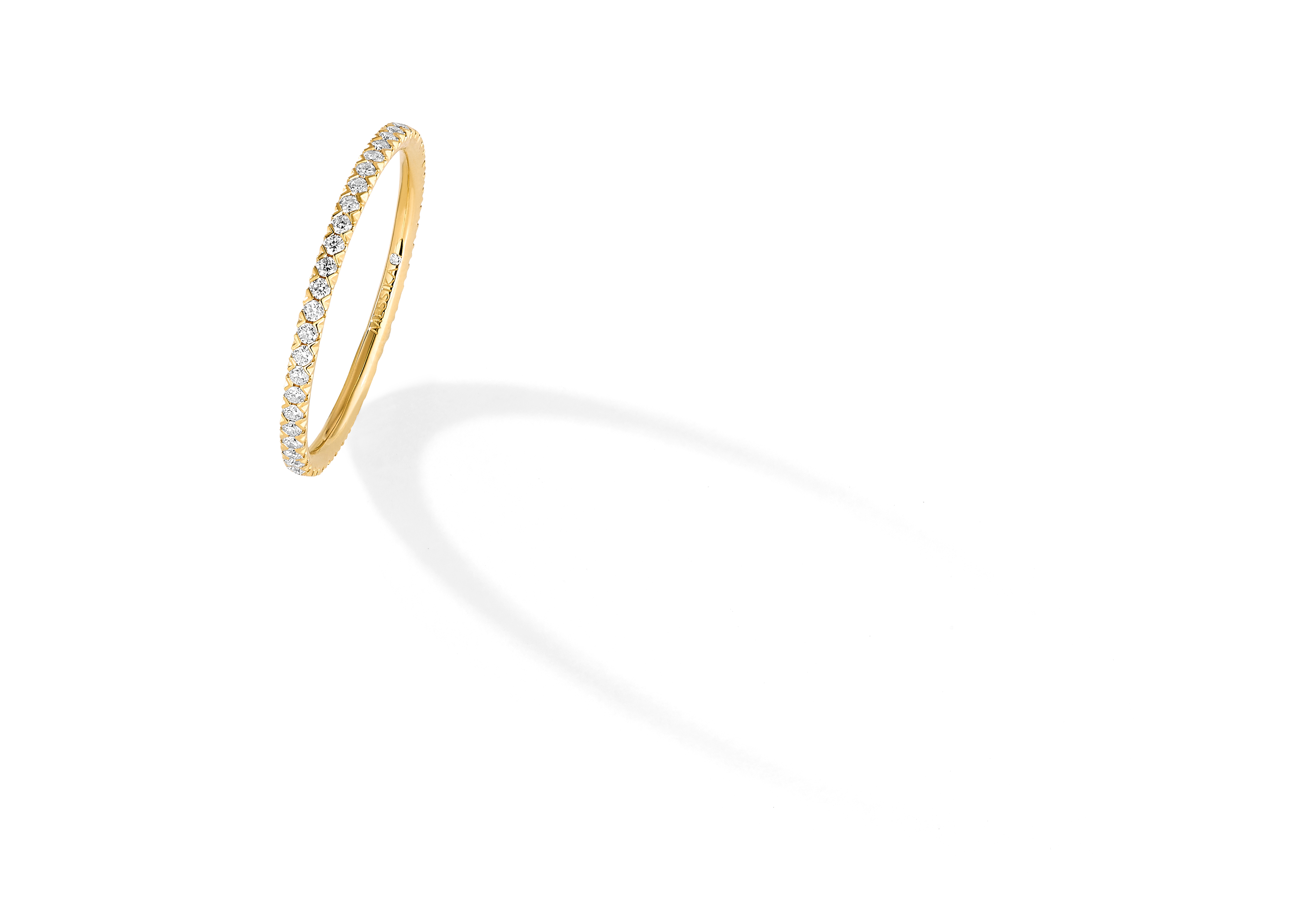 Gatsby XS Diamond Yellow Gold Wedding Ring