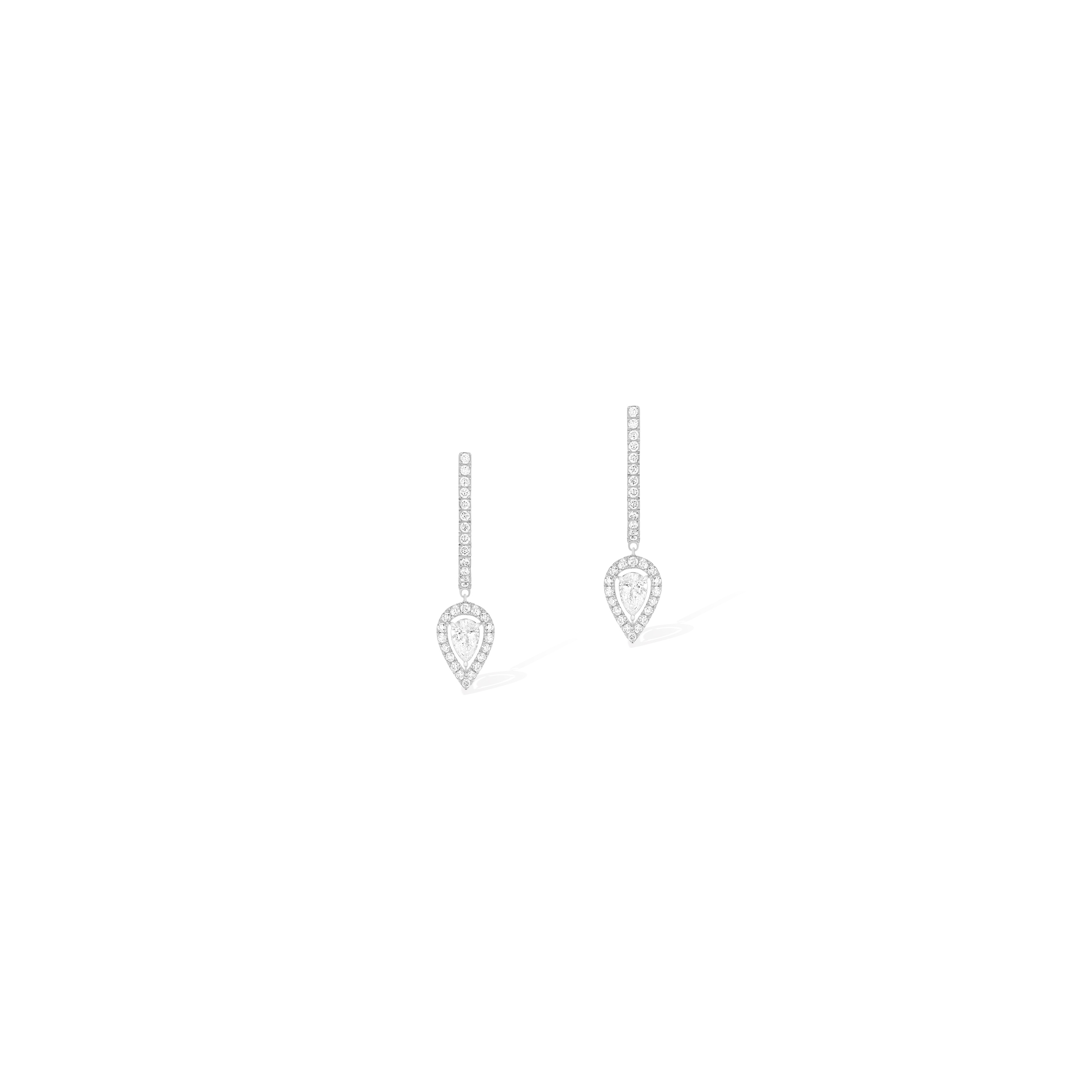 Joy Hoop Pear-Cut Diamond 2x0.10ct White Gold Earrings