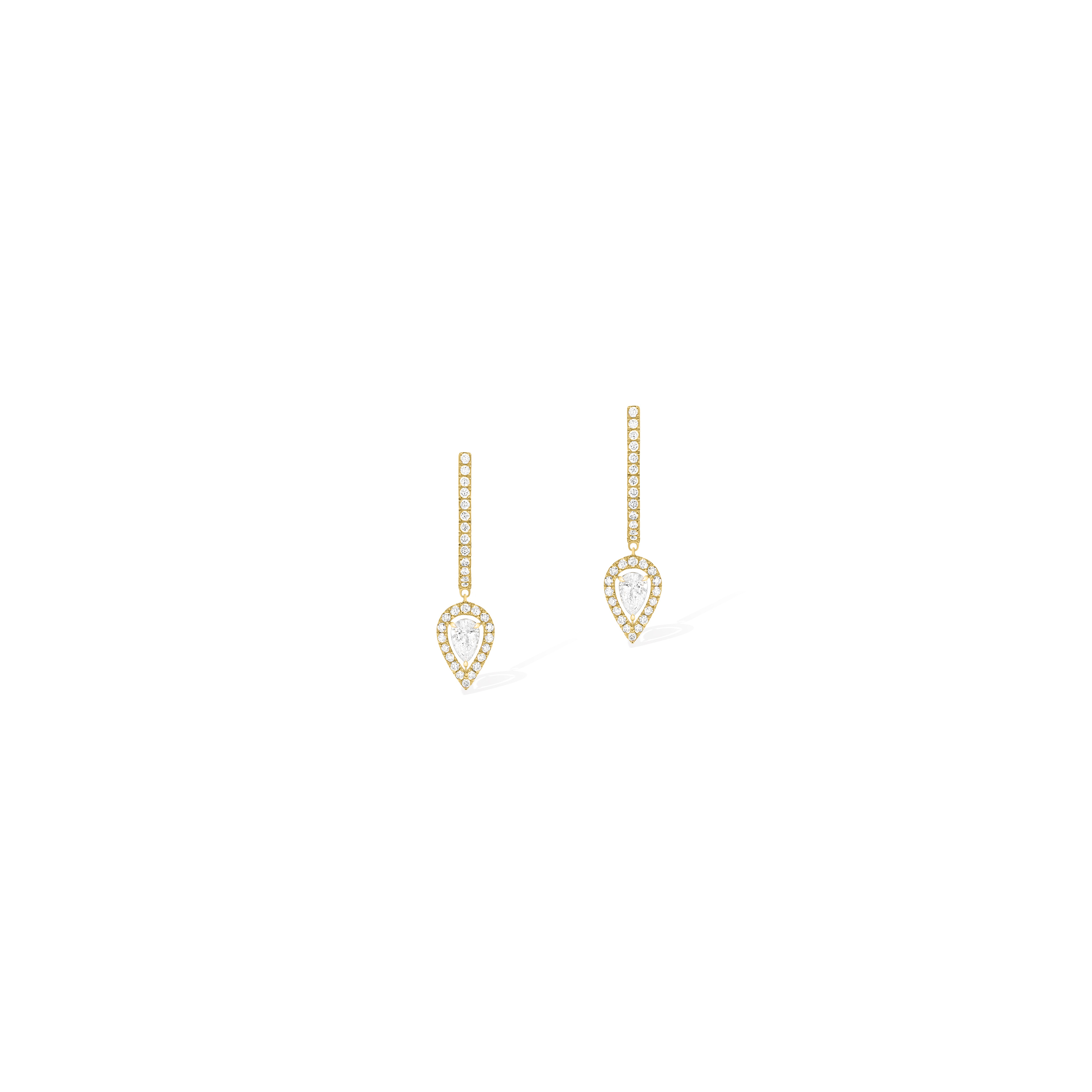 Joy Hoop Pear-Cut Diamond 2x0.10ct Yellow Gold Earrings