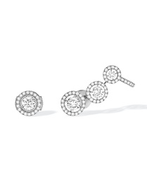 Joy Trio Diamond White Gold Earrings