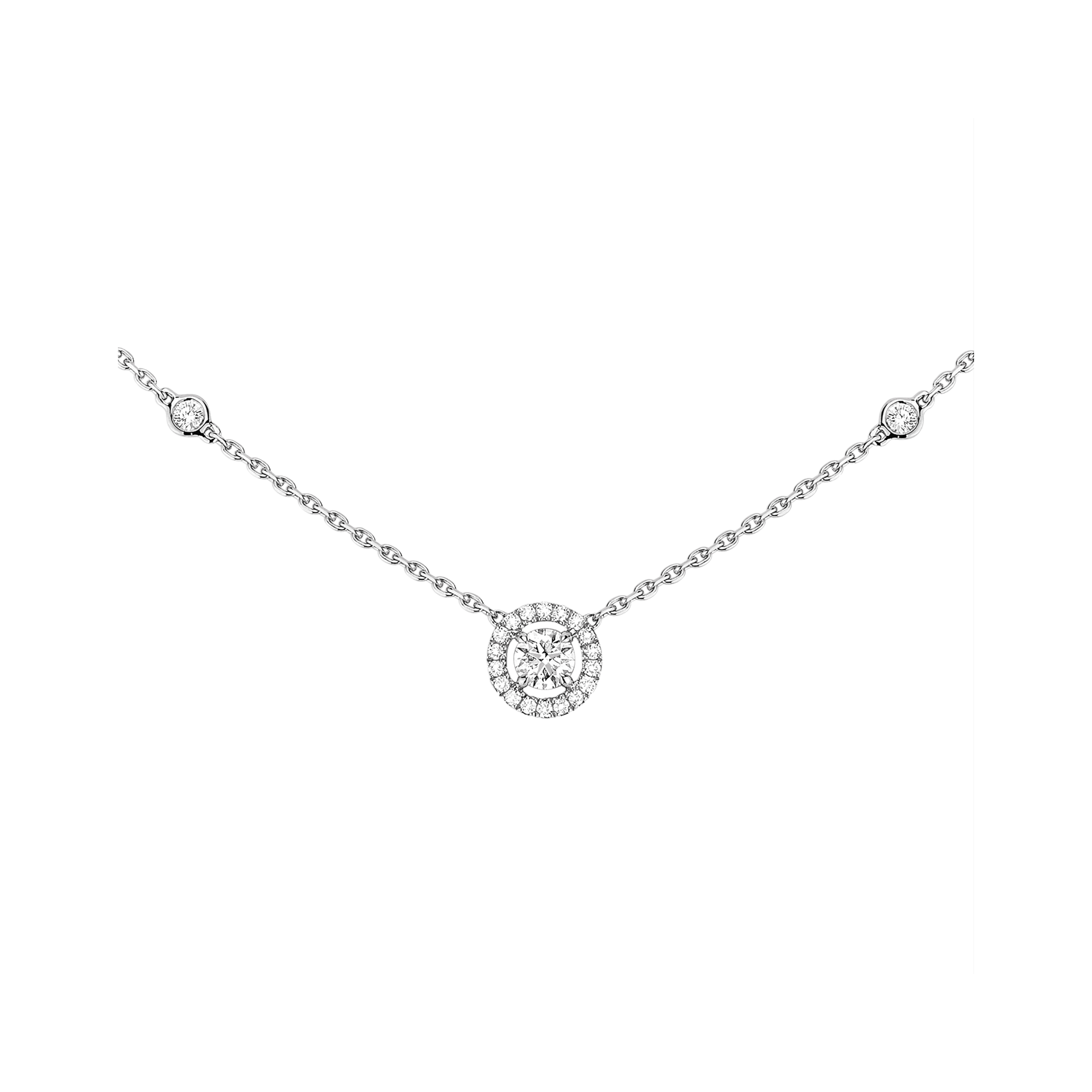 Joy Diamant Rond 0.20ct Diamond White Gold Necklace