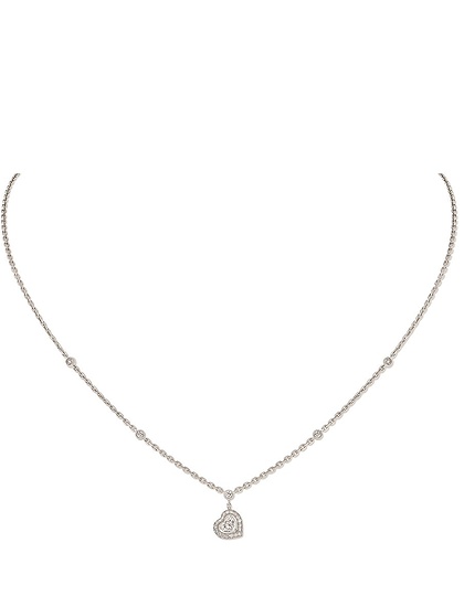 Sieviešu juvelierizstrādājumi  MESSIKA, Joy Cœur 0.15ct Diamond White Gold Necklace, SKU: 11437-WG | dimax.lv
