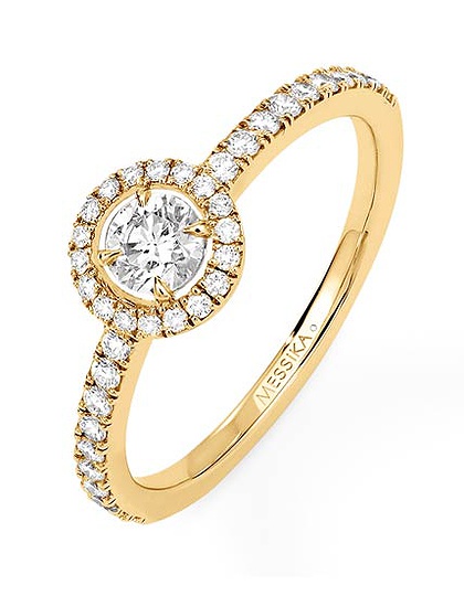 Sieviešu juvelierizstrādājumi  MESSIKA, Joy Brilliant Cut 0.25ct Diamond Yellow Gold Ring, SKU: 04163-YG | dimax.lv