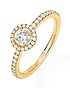 Sieviešu juvelierizstrādājumi  MESSIKA, Joy Brilliant Cut 0.25ct Diamond Yellow Gold Ring, SKU: 04163-YG | dimax.lv
