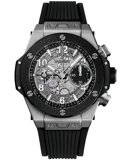 Vīriešu pulkstenis / unisex  HUBLOT, Big Bang Unico Titanium Ceramic / 42mm, SKU: 441.NM.1171.RX | dimax.lv