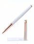  CARAN D’ACHE, Léman Slim White Rose Gold Roller Pen, SKU: 4771.001 | dimax.lv