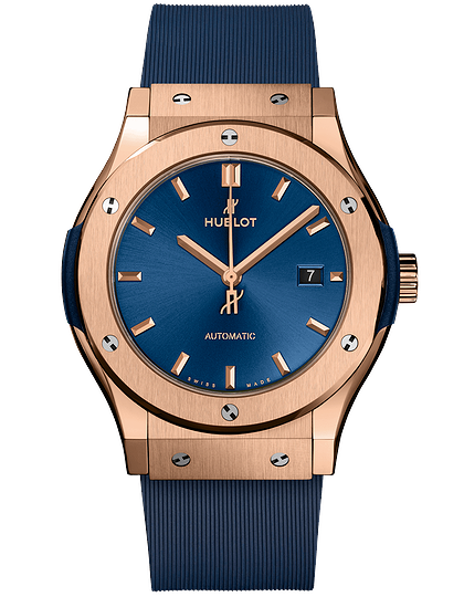 Men's watch / unisex  HUBLOT, Classic Fusion King Gold Blue / 42mm, SKU: 542.OX.7180.RX | dimax.lv