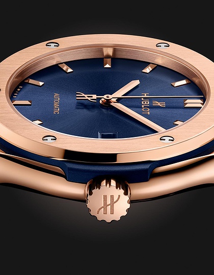 Men's watch / unisex  HUBLOT, Classic Fusion King Gold Blue / 42mm, SKU: 542.OX.7180.RX | dimax.lv