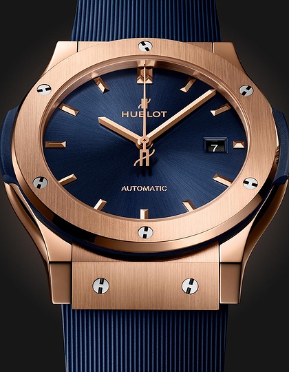 Men's watch / unisex  HUBLOT, Classic Fusion King Gold Blue / 42mm, SKU: 542.OX.7180.RX | dimax.lv