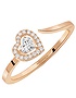 Женские ювелирные изделия  MESSIKA, Joy Cœur 0.15ct Diamond Pink Gold Ring, SKU: 11439-PG | dimax.lv