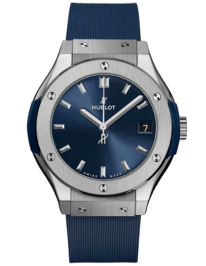 Sieviešu pulkstenis  HUBLOT, Classic Fusion Titanium Blue / 33mm, SKU: 581.NX.7170.RX | dimax.lv