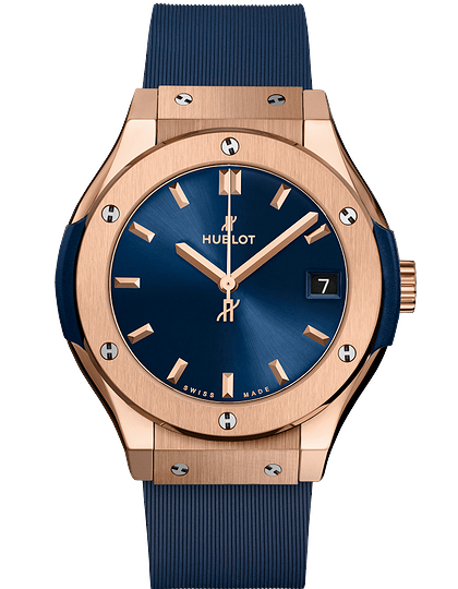 Ladies' watch  HUBLOT, Classic Fusion King Gold Blue / 33mm, SKU: 581.OX.7180.RX | dimax.lv