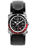 Men's watch / unisex  BELL & ROSS, BR 03-93 GMT / 42mm, SKU: BR0393-BL-ST/SCA | dimax.lv