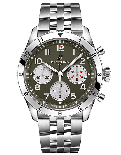 Men's watch / unisex  BREITLING, Classic AVI Chronograph Curtiss Warhawk / 42mm, SKU: A233802A1L1A1 | dimax.lv