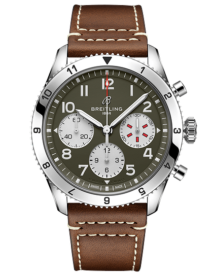 Vīriešu pulkstenis / unisex  BREITLING, Classic AVI Chronograph Curtiss Warhawk / 42mm, SKU: A233802A1L1X1 | dimax.lv