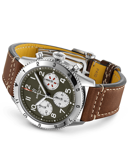 Men's watch / unisex  BREITLING, Classic AVI Chronograph Curtiss Warhawk / 42mm, SKU: A233802A1L1X1 | dimax.lv