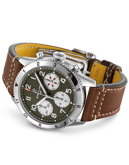 Vīriešu pulkstenis / unisex  BREITLING, Classic AVI Chronograph Curtiss Warhawk / 42mm, SKU: A233802A1L1X1 | dimax.lv