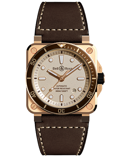 Vīriešu pulkstenis / unisex  BELL & ROSS, BR 03-92 Diver White Bronze / 42mm, SKU: BR0392-D-WH-BR/SCA | dimax.lv