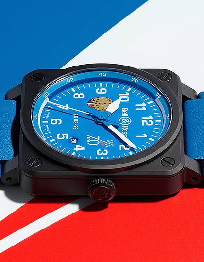 Vīriešu pulkstenis / unisex  BELL & ROSS, BR 03-92 Patrouille de France 70th Anniversary / 42mm, SKU: BR0392-PAF7-CE/SCA | dimax.lv