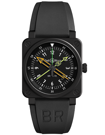 Vīriešu pulkstenis / unisex  BELL & ROSS, BR 03-92 Radiocompass / 42mm, SKU: BR0392-RCO-CE/SRB | dimax.lv