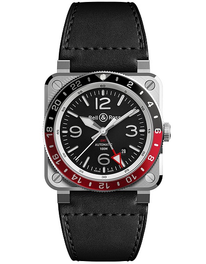 Мужские часы / унисекс  BELL & ROSS, BR 03-93 GMT / 42mm, SKU: BR0393-BL-ST/SCA | dimax.lv