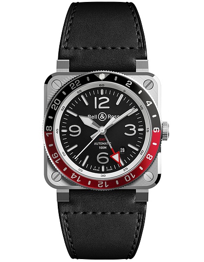 Vīriešu pulkstenis / unisex  BELL & ROSS, BR 03-93 GMT / 42mm, SKU: BR0393-BL-ST/SCA | dimax.lv