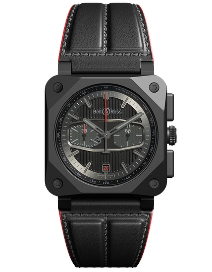 Men's watch / unisex  BELL & ROSS, BR 03-94 Blacktrack / 42mm, SKU: BR0394-BTR-CE/SCA | dimax.lv