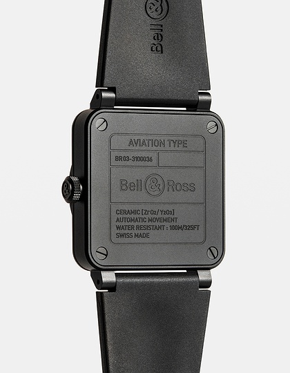 Мужские часы / унисекс  BELL & ROSS, BR 03 Phantom / 41mm, SKU: BR03A-PH-CE/SRB | dimax.lv