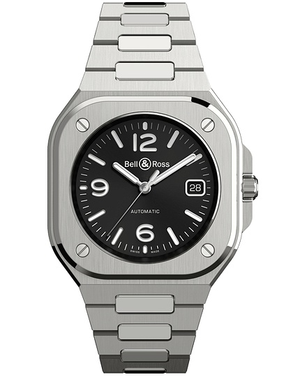 Vīriešu pulkstenis / unisex  BELL & ROSS, BR 05 Black Steel / 40mm, SKU: BR05A-BL-ST/SST | dimax.lv