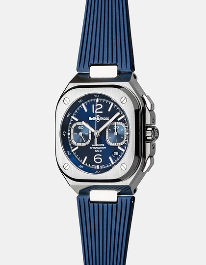 Vīriešu pulkstenis / unisex  BELL & ROSS, BR 05 Chrono Blue Steel / 42mm, SKU: BR05C-BLU-ST/SRB | dimax.lv