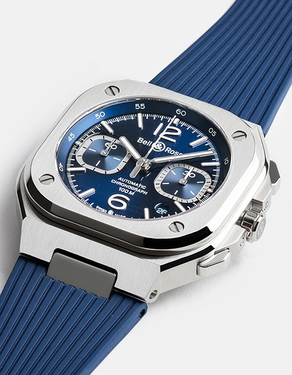Vīriešu pulkstenis / unisex  BELL & ROSS, BR 05 Chrono Blue Steel / 42mm, SKU: BR05C-BLU-ST/SRB | dimax.lv
