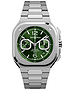 Men's watch / unisex  BELL & ROSS, BR 05 Chrono Green Steel / 42mm, SKU: BR05C-GN-ST/SST | dimax.lv