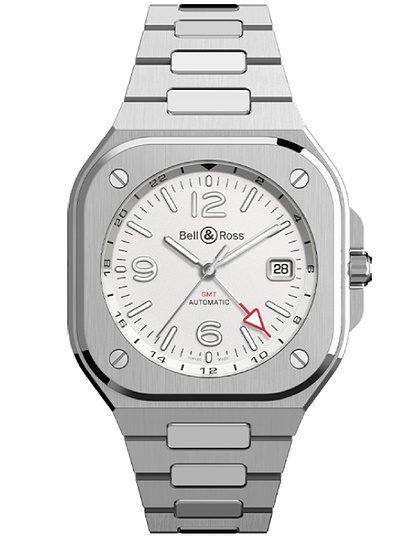 Vīriešu pulkstenis / unisex  BELL & ROSS, BR 05 GMT / 41mm, SKU: BR05G-SI-ST/SST | dimax.lv