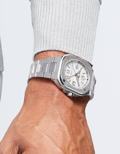 Vīriešu pulkstenis / unisex  BELL & ROSS, BR 05 GMT / 41mm, SKU: BR05G-SI-ST/SST | dimax.lv