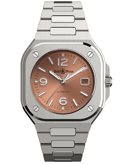 Vīriešu pulkstenis / unisex  BELL & ROSS, BR 05 Copper Brown / 40mm, SKU: BR05A-BR-ST/SST | dimax.lv