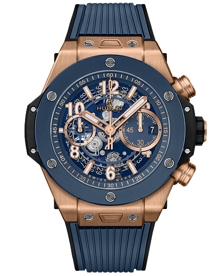 Vīriešu pulkstenis / unisex  HUBLOT, Big Bang Unico King Gold Blue Ceramic / 44mm, SKU: 421.OL.5180.RX | dimax.lv