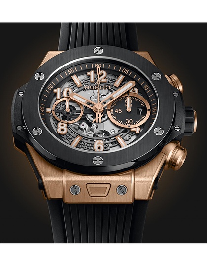 Vīriešu pulkstenis / unisex  HUBLOT, Big Bang Unico King Gold Ceramic / 44mm, SKU: 421.OM.1180.RX | dimax.lv