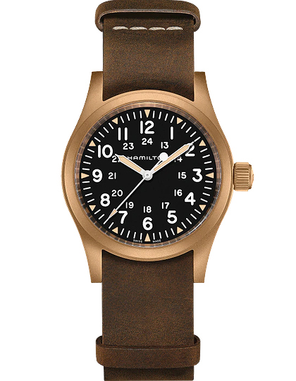 Men's watch / unisex  HAMILTON, Khaki Field Mechanical Bronze / 38mm, SKU: H69459530 | dimax.lv