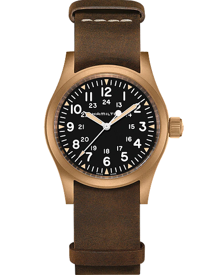 Мужские часы / унисекс  HAMILTON, Khaki Field Mechanical Bronze / 38mm, SKU: H69459530 | dimax.lv