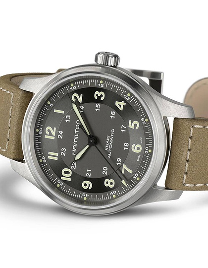 Vīriešu pulkstenis / unisex  HAMILTON, Khaki Field Titanium Auto / 42mm, SKU: H70545550 | dimax.lv