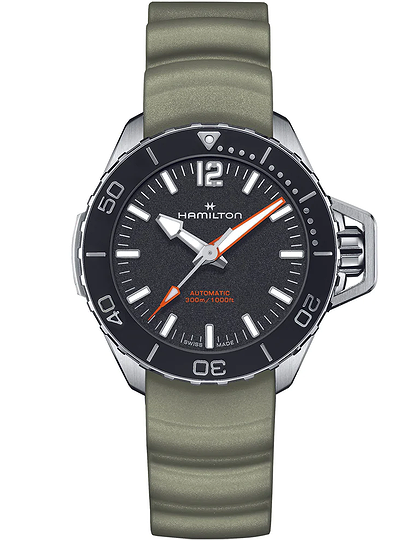 Vīriešu pulkstenis / unisex  HAMILTON, Khaki Navy Frogman Auto / 41mm, SKU: H77455331 | dimax.lv