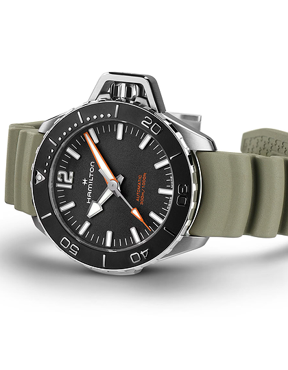 Vīriešu pulkstenis / unisex  HAMILTON, Khaki Navy Frogman Auto / 41mm, SKU: H77455331 | dimax.lv