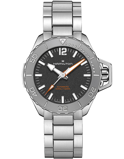 Men's watch / unisex  HAMILTON, Khaki Navy Frogman Auto / 41mm, SKU: H77485130 | dimax.lv