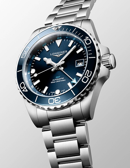 Vīriešu pulkstenis / unisex  LONGINES, HydroConquest GMT / 41mm, SKU: L3.790.4.96.6 | dimax.lv