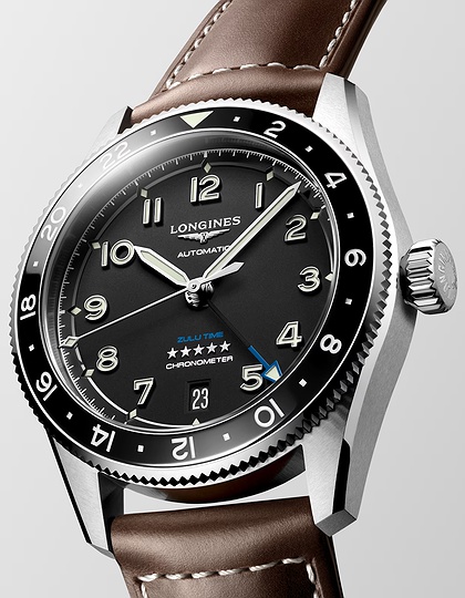 Vīriešu pulkstenis / unisex  LONGINES, Spirit Zulu Time / 39mm, SKU: L3.802.4.53.2 | dimax.lv