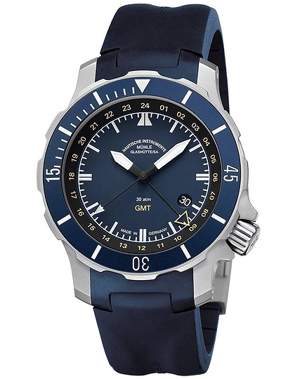 Vīriešu pulkstenis / unisex  MÜHLE-GLASHÜTTE, S.A.R. Seebataillon GMT / 45mm, SKU: M1-28-62-KB-II | dimax.lv
