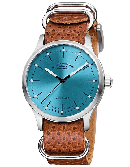 Vīriešu pulkstenis / unisex  MÜHLE-GLASHÜTTE, Panova Turquoise Blue / 40mm, SKU: M1-40-79-NB-L-I | dimax.lv