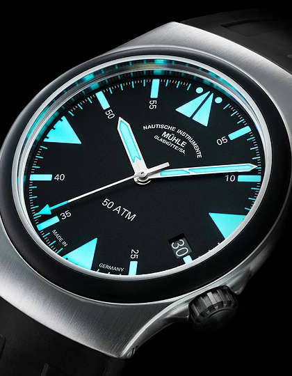 Men's watch / unisex  MÜHLE-GLASHÜTTE, S.A.R. Mission-Timer Titan / 43 mm, SKU: M1-51-03-KB | dimax.lv